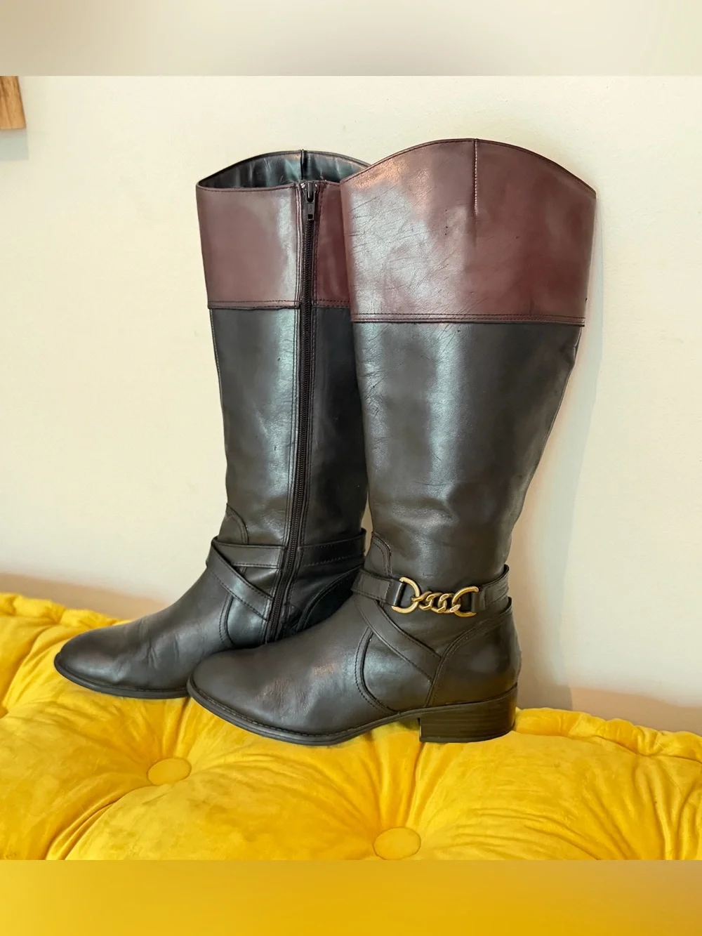 Y2K Vintage Ralph Lauren Menina Riding Boots | Size 8B